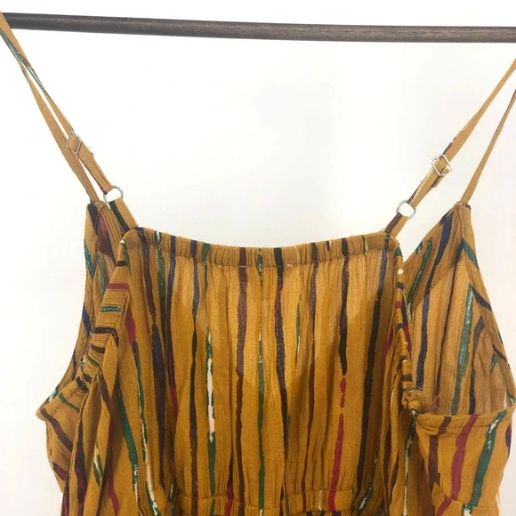 Moral Fiber Boho Romper Striped Women's Size Large-Runs small.More like a M-L - Picture 3 of 6